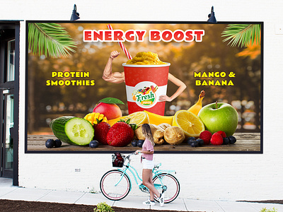 Fresh Juice Protein Poster banner branding design dribbble fresh fresh juice graphic illustration inspiration juice logo pos poster protein shake ui ux design vector