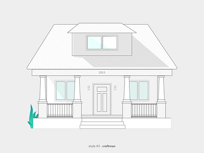 Illustration - Architecture Series - Style #3 Craftman architecture illustration minimal