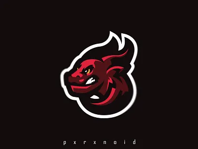 Baby Dragon Mascot Logo app art baby beby branding design dragon e sports flat icon illustration logo mascot mascot logo red red and black red and white skyrim vector