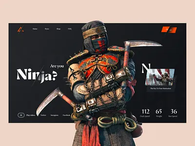 Ninja web site app challange dailyui design flat illustration login sign ui ux uxdesign vector web website