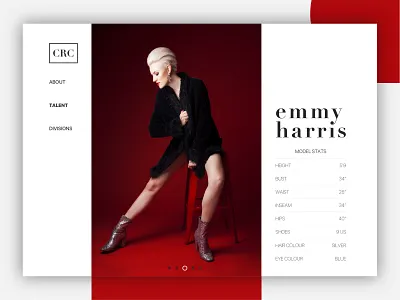 Daily UI Challenge #006- User Profile agency challenge dailyui dailyui006 design model profile design sketch ui user profile website