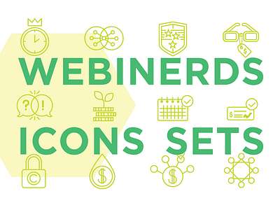 Webinerds icons calendar capabilities computer data developer ecommerce flat green icons illustration it it services mobile nerd outline soft skills vector webinerds work yellow