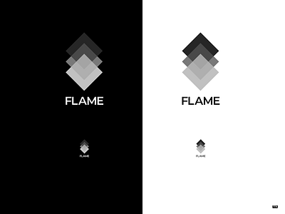 Daily Logo Challenge 10/50: Flame (BW) affinity designer black white dailylogochallange design logo logo design vector