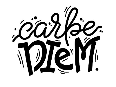 Carpe Diem Lettering calligraffity carpe diem lettering logo vector