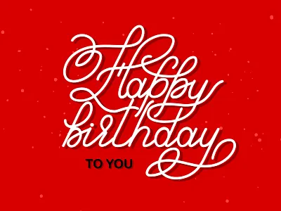 Happy Birthday Calligraphy calligraphy design happy birthday lettering typography vector