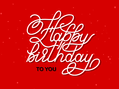 Happy Birthday Calligraphy calligraphy design happy birthday lettering typography vector