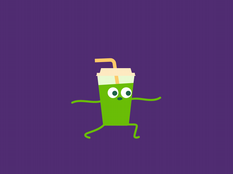 Green Juice character character animation cleanse exercise gif gif animation green juice healthy illustration juice thelittlelabs warrior pose yoga