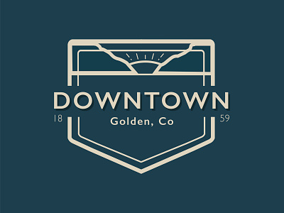 Golden, CO Logo badge blue brand colorado golden logo