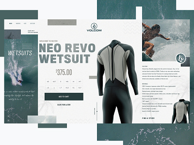 Volcom Surf Website Design Concept branding creative design graphic desgin product design surf typogaphy ui volcom web web design