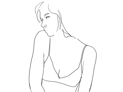 jarana beauty face fashion illustration ink lines mode simple woman woman illustration woman portrait women