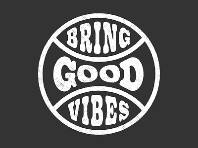 Bring Good Vibes illustration type word art