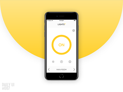 Settings - Daily UI #007 app control daily 100 daily ui daily ui daily ui 007 lights settings ui ux