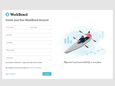 Registration Page + Illo clean digital illustration minimal modern product illustration ui vector