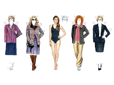 The Americans Elizabeth Jennings Paper Dolls art celebrity drawing elizabeth jennings illustration keri russell paper dolls pop culture the americans theamericans tv