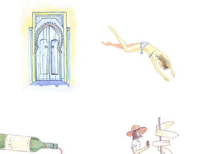 Watercolour illustrations "Tour to Morocco". art brush brushpen hand hand drawn illustration watercolor watercolor paper watercolour