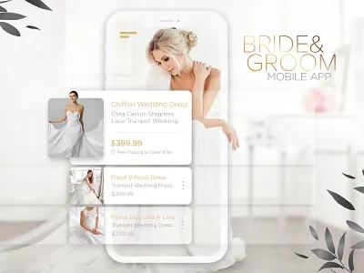 Bridal Dresses and Gowns Mobile App Concept app ui ui design user interface design ux