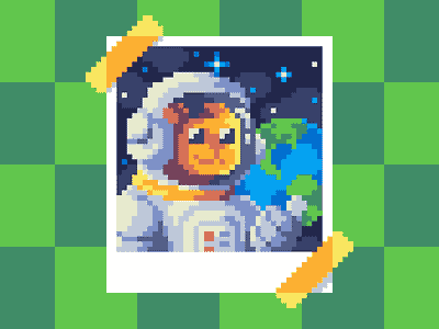cat-stronaut design digital art gamedev illustration pixel art retro