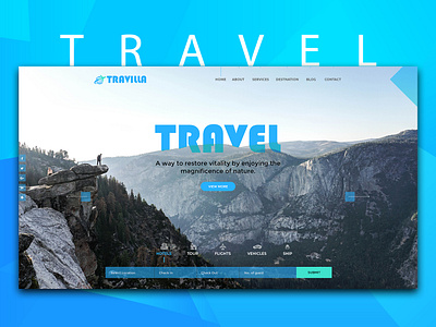 Travel branding design illustration logo photoshop template travel typography ui ux vector web website