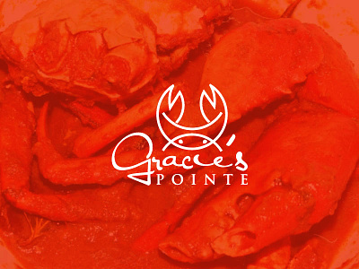 Gracie S Pointe crab flat food icon minimal minimalist restaurant sea service typography