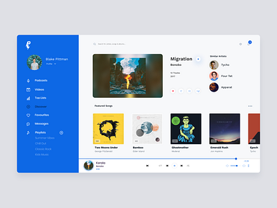 Daily UI #9 | Music Player concept daily ui daily ui 009 daily ui challenge dailyui dailyuichallenge desktop player interface music music app music player music player app music player ui music streaming redesign spotify streaming streaming app ui ux