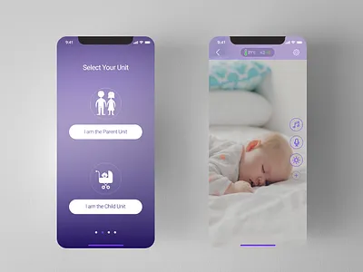 Baby Monitor App app baby babymonitor design icon mobile app ui