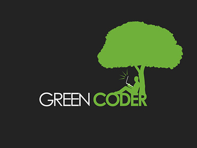 Green Coder Logo Design app branding character design flat icon illustration logo mascot minimal minimalist ui vector