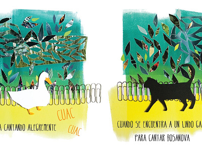 Collage children book illustration childrens book collage