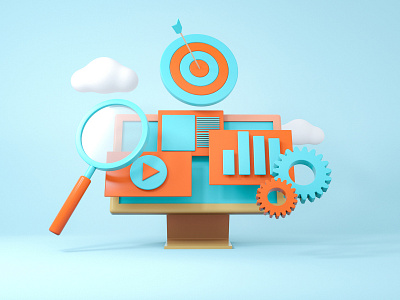 Analytics and reporting 3d 3d art 3d artist analytics character design cinema 4d colorful design entrepreneur entrepreneurship goal illustration marketing minimal model modeling render simple simply startup