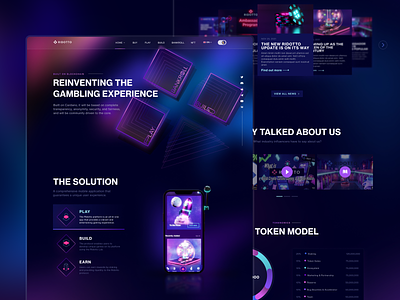 Ridotto Homepage Design blockchain branding casino crypto design gaming homepage metaverse nft nft marketplace ui ux web3