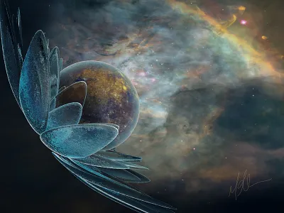 Mercury In Retrograde 3d art art print c4d chicago artist cinema4d digital artist dreamy flower mercury mercury retrograde photoshop post production space space art spaceship