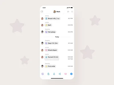 Feed app baby feed iphone log steps