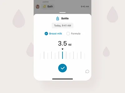 Bottle tray app baby bottle iphone log steps tray volume