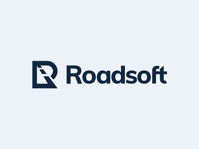 Roadsoft logo branding design icon letter logo mark monogram r road