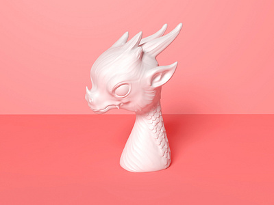 C4D Dragon 3d c4d dragon model pink