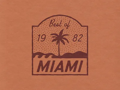 Hat Patch - Best Of Miami band merch design florida merch design miami palm tree surf surf brand surfing wave