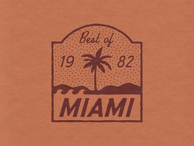 Hat Patch - Best Of Miami band merch design florida merch design miami palm tree surf surf brand surfing wave