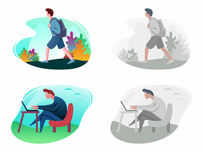 Working Man animation app brand branding designs flat icon illustration minimal typography ui ux vector web
