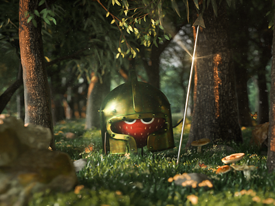 Strawberry warrior aftereffects animation c4d cgi character character design characterdesign design game game art graphic design octane vfx