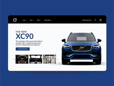 Landinpage for Volvo XC90 dailyui graphic graphic design landing landing page landingpage ui uichallenge uidesigner uidesing ux uxdesign volvo xc90