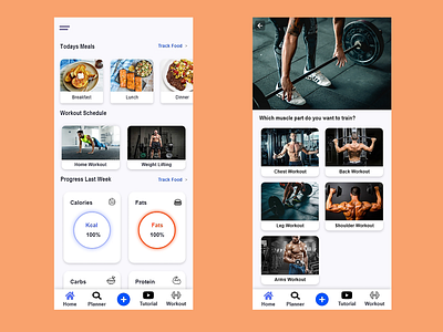 Mobile app app design diet fitness food gym health minimalist mobile mobile app mobile design modern ui ux ui design uidesign ux ux design uxdesign workout