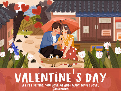 Valentine's Day design 插图 设计