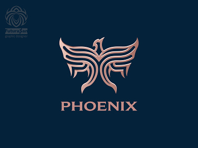 Phoenix Logo animal beautiful bird brand branding buy logo design fire flight identity logo logotype phoenix rebellion symbol vector wings