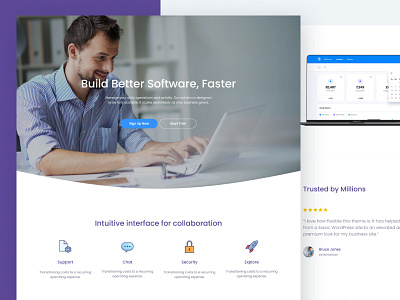 ElementorKit SaaS Demo app clean elementor elementorkit landing page modern onepage responsive saas saas app software template wordpress