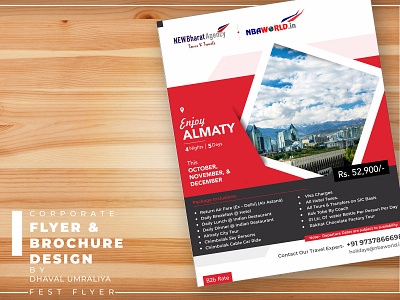 Corporate Design - Tours and Travel Agency banner ads banner design blue ui design booking flyer brand branding design dhaval umraliya dribbble flyer design illustration invitaion invitation card poster design tour travels travel agency ui design