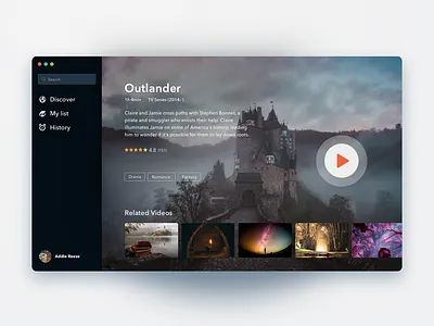 25 TV App app apple clean cool dailyui design inspiration ipad minimal movie movie app netflix player simple sketch sns sophisticated stylish tv app ui