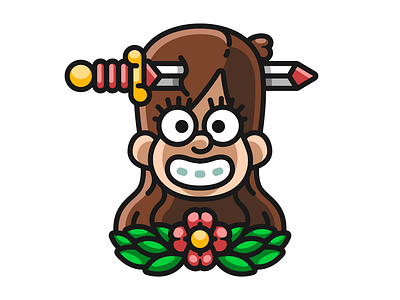 Mabel Pines | Gravity Falls cartoon cartoony gravity falls illustration traditional tattoo vector vector illustration