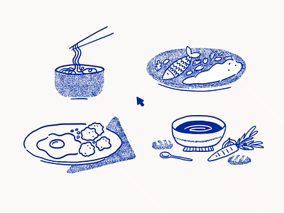Simpleat animation after effects animation cook dinner fish food gif illustration loop lunch motion order selection sell