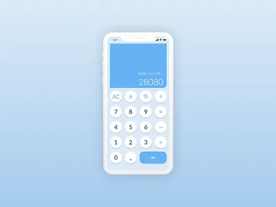 Daily UI #004 Calculator adobexd app calculator daily ui dailyui dailyui 004 design ui