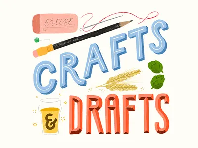 Crafts & Drafts crafts drafts hand lettering illustration lettering procreate typography