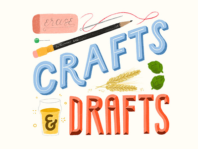 Crafts & Drafts crafts drafts hand lettering illustration lettering procreate typography